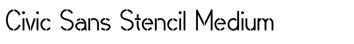 Civic Sans Stencil Medium